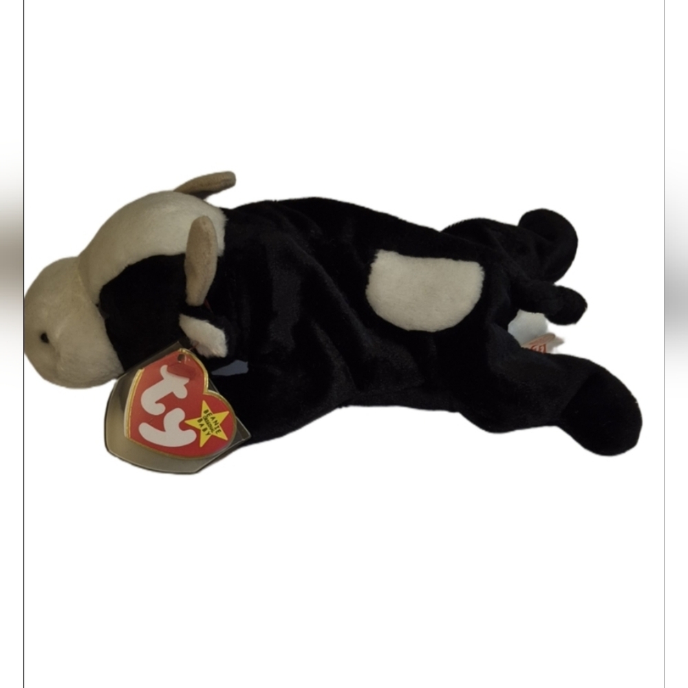 1994 TY Beanie Baby Daisy The Cow Black and White Plush Vintage Retired Mint